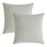 HWY 50 Decorative Chenille Throw Pillow Covers Light Gray 12x20 Inch