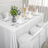 12 PCS Waterproof Stretch Spandex Folding Chair Covers, Dining Room Chair Slipcovers Protector for Wedding, Banquet, Party, Holidays, Celebration and Decoration（White）