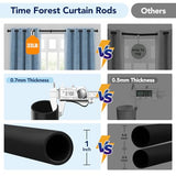 2 Pack Curtain Rods for Windows 28 to 48 Inch(2.3-4ft), 1 Inch Black Adjustable Heavy Duty Curtain Rod Set, Modern Outdoor Drapery Rods for Patio Bedroom, Size 32"- 60"