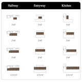 LIVEBOX Easy Jute Runner Rugs for Hallway 2x10, Non Slip Washable Rug Runner, Checkered Extra Long Rugs for Hallways, Ultra Thin Farmhouse Kitchen Rug for Hardwood Floor