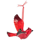 Department 56 Acrylic Christmas Basics Cardinal Bird Hanging Ornament, 3.125 Inch, Red