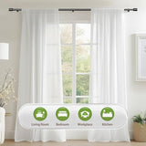 5/8” Diameter Curtain Rods 30-90 Inch, for 30-84 Inch Windows, Adjustable Splicing Black Curtain Rods for Windows with Brackets, Window Rod Long Small Curtains Rod