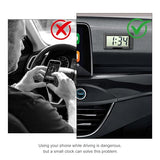 3 PCS Mini Digital Clock, Battery Operated Stick-On Car Dashboard Watch with LCD Time & Day Display, Self-Adhesive Electronic Clock for Desktop Car Truck Dashboard & Air Vent (Black)
