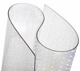 Clear Carpet Runner, USA Made, Safe, 24 x 36 Inch, 2mm Thick Cleated Vinyl, Clear Floor Runner Roll for Carpet Protection, Plastic Area Rug for Doorway Floor