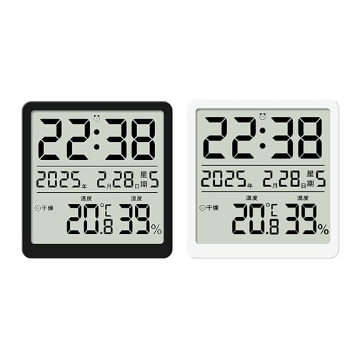 LCD Display Digital Wall Desk Alarm Clock with Time Date Week Temperature Humidity for Home or Use Gift Alarm Clock