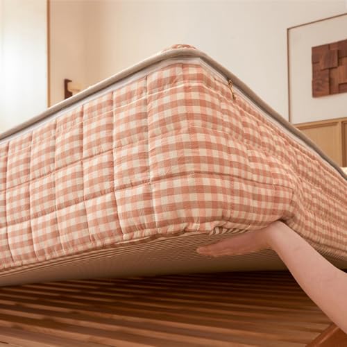 Quilted Futon Mattress Cover Zippered, Japanese Floor Mattress Futon Cover Queen King Full Size RV Mattress Futon Slipcovers, Washable Camping Mattress Protective Cover,C,120x200cm/47x79in
