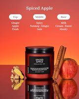 M&SENSE Spiced Apple Scented Candle Non Toxic Soy Wax for Home Aromatherapy
