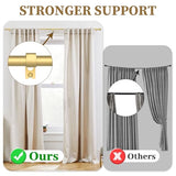 GXOACKJ Curtain Rods for Windows 28 to 48-60 Inches, 5/8 Inch Gold Adjustable Small Curtain Rod Set with Brackets for Bedroom Living Room