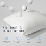Phantoscope Premium 18x18 Throw Pillow Inserts, Ultra-Soft Air Layer Pillow Inserts Down Alternative Decorative Throw Pillows for Couch, Bedroom, Square Cushion Sham Stuffer, Pack of 1
