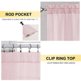 OVZME Blush Pink Sheer Curtains 84 Inches Long 2 Panels - Soft Light Filtering Window Sheer Panels for Living Room/Bedroom, Top Dual Rod Pocket, 1 Pair, Each 42Wx84L Inches