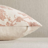 2 Pack French Floral Throw Pillow Covers 22x22in, Terracotta/Cream