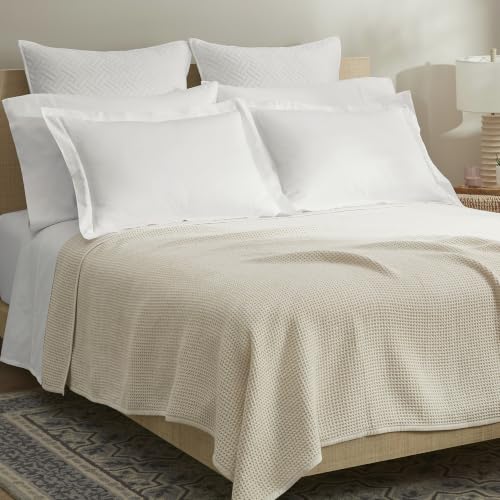 BOLL & BRANCH Waffle Bed Blanket, Twin/Twin XL, Natural