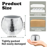 8 PCS Silver Disco Ball Vase,Glass Disco Ball Planter Candle Holder Vase Bulk Mirror Disco Ball Flower Vase for Wedding Centerpieces,Birthday,Office,Bedroom