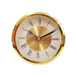 3.5in Round Clock Insert Gold/Silver Trim Perspective Clock for Decor Enthusiasts Exquisite Workmanship