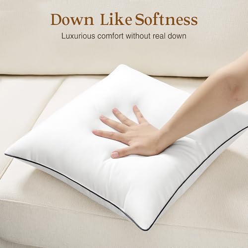 puredown® 12x20 Pillow Inserts Set of 2, Fluffy Overfilled Down Alternative Lumbar Pillows, Soft Plush Decorative Throw Pillows for Couch, Sofa, Bed and Home Decor