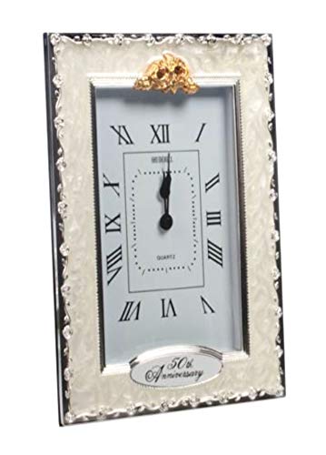 benerini Happy 50th Golden Wedding Anniversary Quartz Table Clock Gift Present