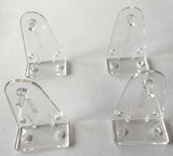 Cutelec 4pcs Hold Down Brackets Clear Color Bottom Rail Hold Clips for High Profile Blinds