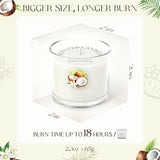 CHILLFLAME Coconut Candle, Scented Candles Gifts for Women, Candles Gift Set for Her, 6 Scented Votive Candles, Birthday Gifts for Women/Men (White, 14 oz)
