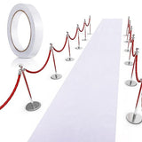 Tatuo Carpet Runner 2.46 x 30 ft Runway Rug 55 GSM Thickness with Carpet Tape for Prom Graduation Wedding Outdoor Indoor Hallway Movie Party Decoration Rug(2.46 x 30 Feet,Glitter White)