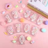Pastel Macaron 1st Birthday Candle Sweet Pink Number 1 Candle Cake Topper Cupcake Decorations for Girls and Women Party Decor Anniversary Celebrations Supplies