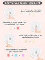 Baby Night Light, Nursery Night Lamp for Breastfeeding, Portable Nightlight for Kids Toddlers Bedroom, Warm & Soft Bedside Lamp, Touch Control, Rechargeable, Lasting Up to 100Hours