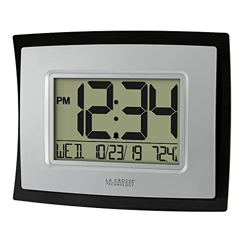 La Crosse Technology Wall/Table Clock, 6.85-inch H x 8.66-inch W x 0.95-inch D (WT-8002U) (WT-8002U-INT)