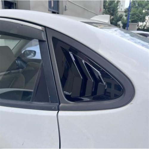 Fit for Hyundai Elantra 2007-2010 Car Rear Window Louver Shutter Cover Side Vent Trim Sticker Scoop Exterior Accessories(Carbon Look)