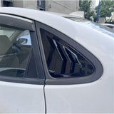 Fit for Hyundai Elantra 2007-2010 Car Rear Window Louver Shutter Cover Side Vent Trim Sticker Scoop Exterior Accessories(Carbon Look)