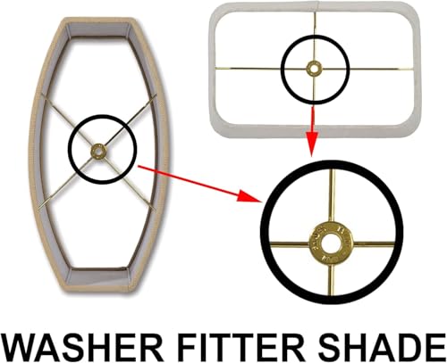 B&P Lamp® 8-1/2 Inch Regular Weight Lamp Shade Harp Holder for Table and Floor Lamps, Brass Plated Steel Finish