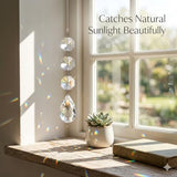 HOHIYA Crystal Christmas Ornaments Set 30PCS Clear Acrylic Hanging Icicle Prisms and Bead Garland for Christmas Tree Wedding Chandelier Window Party Holiday Decorations