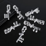 24 PCS Hidden Channel Valance Clips, 2-1/8inch Clear Plastic Blinds Clips for Valance with a Groove in The Back