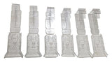 Wand Control Valance Clips (6 Sets Wand Tilt). Long Model Design by Graber but Will fit Most Brands of Headrail for 2" Wood/fakewood Horizontal Blinds. Hidden Invisible Design.