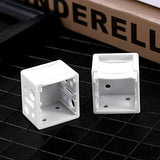 6 Pieces 1 Inch Blind Brackets White Profile Box Mounting Window Blinds Headrail Bracket, White