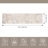 2x8 Washable Hallway Runner Rug – Non-Slip Modern Abstract Neutral Low-Pile Stain-Resistant Carpet Runner for Kitchen Entryway Bedroom Bathroom (Beige Grey,2x8)