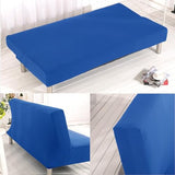 Armless Stretch Futon Cover Sofa Bed Slipcover 3 Seater Elastic Full Queen Folding Couch Covers Furniture Protector Velvet-Soft Waterproof Washable Pets Dogs Cats(Coffee,Large(190-210cm))