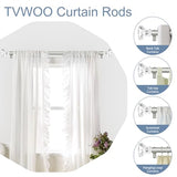 TVWOO Silver Decorative Crystal Curtain Rods 36 to 88 Inch:Heavy Duty Adjustable Window Curtains Rods for Living Room Bedroom,Nickel Modern Girly Acrylic Drapery Rod with Clear Bling Diamond Finials
