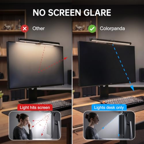 Monitor Light Bar 16.14‘’, Eye-Care USB Reading LED Task Lamp with Touch Control, No Screen Glare Dimmable Desk Lamp Computer Monitor Light Bar for Home Office Gaming