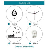Decorative Wall Clock for Living Room Decor Large Modern Wall Clocks with Pendulum Battery Operated for Bedroom Office Kitchen Home Small Black Silent Wall Clock Non Ticking 11.8*22.4 Inch