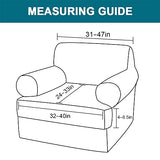 Turquoize 3 Pieces Sofa Covers for 2 Individual T Cushion Couch Sofa Slipcover Bundle 2 Pieces Chair Slipcover, Island Fossi