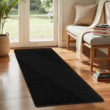 Modern Hallway Runner Rug, 2x4 Black Washable Non Slip Runner Rug