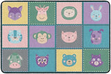 Flagship Carpets Animal Blocks Classroom Educational Area Rug for Kids and Teachers, Durable Quality for Schools, Preschool, Daycare, Learning Centers, and Home, 4' x 6' - Soft-Tone