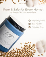 M&SENSE Summer's Night Scented Candles for Home, 19.4oz Large Soy Wax