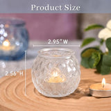 20 Pcs Clear Votive Candle Holder2.95"x2.56" Tea Light Candle Holder