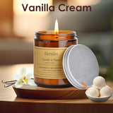 Vanilla Cream Scented Candles, Soy Candles for Home Scented