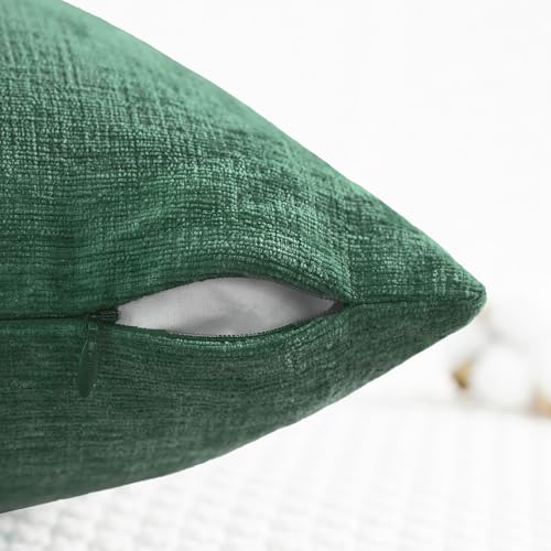 CaliTime Decorative Couch Throw Pillow Covers 26 X 16 Inches Dark Green