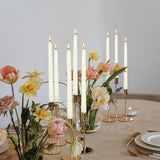 WPONSZU 50 Pack Ivory Taper Candles, 7-8 Hours Burn Time, Unscented, Smokeless and Dripless, 4/5 x 10 Inch for Christmas,Household,Dinner,Wedding,Valentine's Day,Party and Home Décor Candlesticks