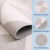 GarveeHome Beige Area Rugs 8x10 Living Room Checkered Washable