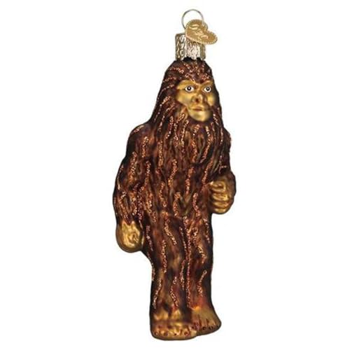 Old World Christmas Sasquatch Glass Blown Ornament for Christmas Tree, Handcrafted Holiday Decoration, Fantasy Collection