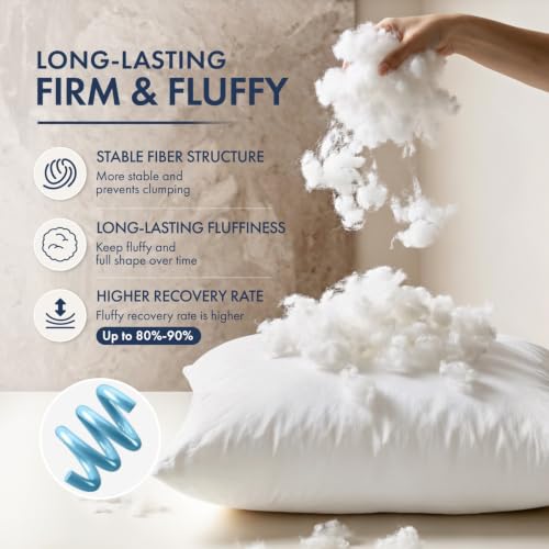 MIULEE 14x20 Throw Pillows Inserts 2 Pack, Decorative Pillows for Couch Bed