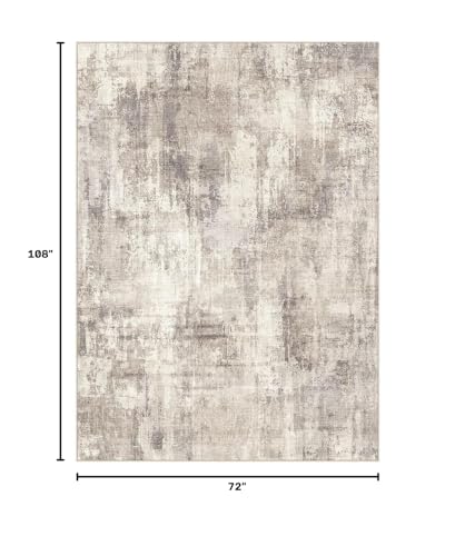 6x9 Area Rug for Living Room Washable Abstract Indoor Carpet